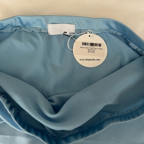 NWT Isalis (NYC boutique) satin tube top - Picture 2 of 3